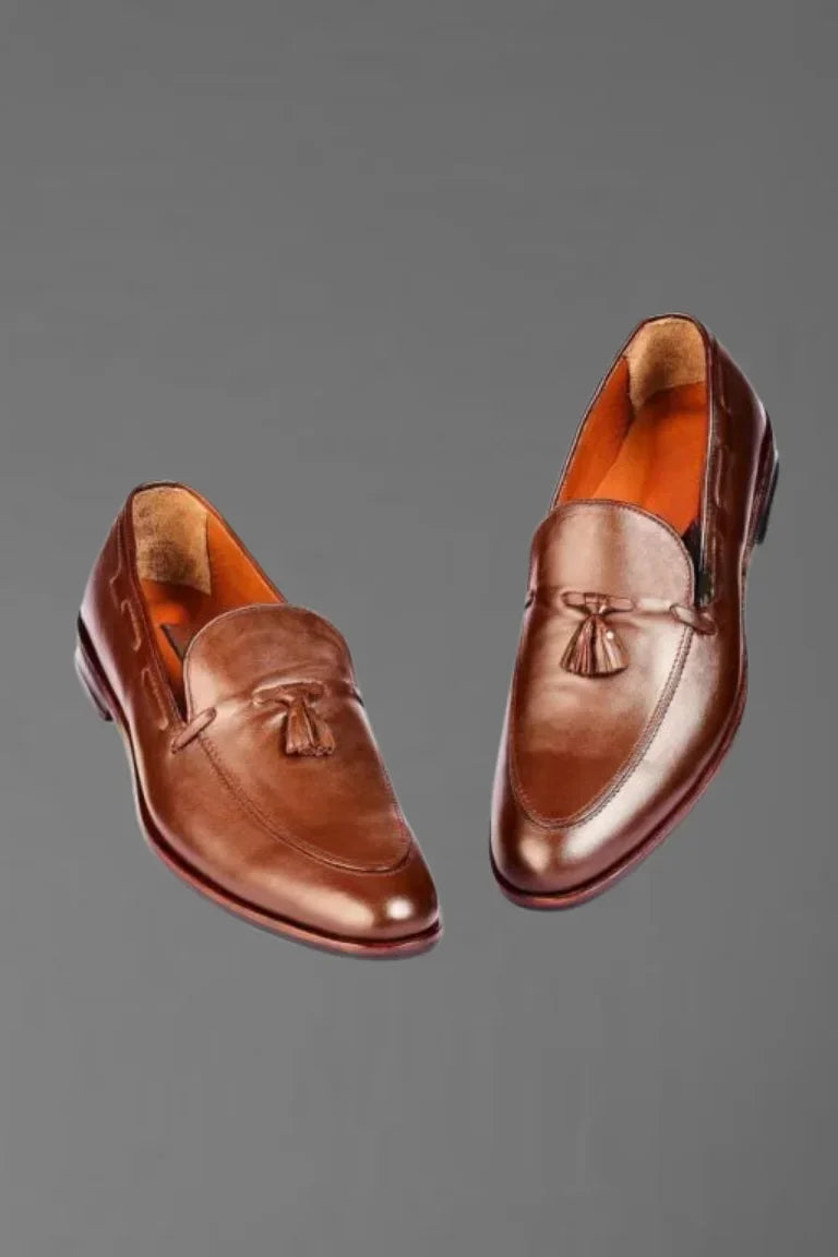 Classic Brown Tassel Loafers - Bwok limited
