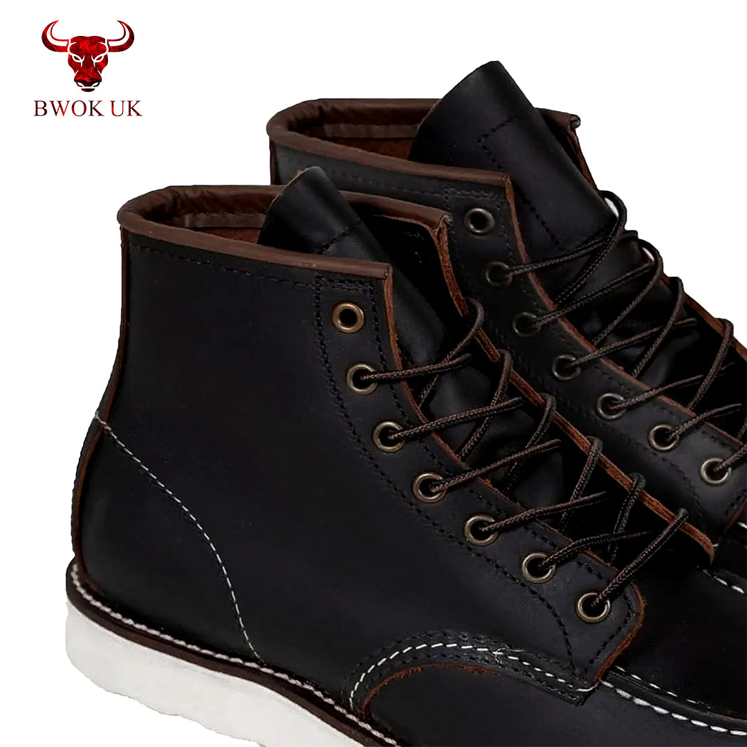 Men's Leather Lace-Up Boots