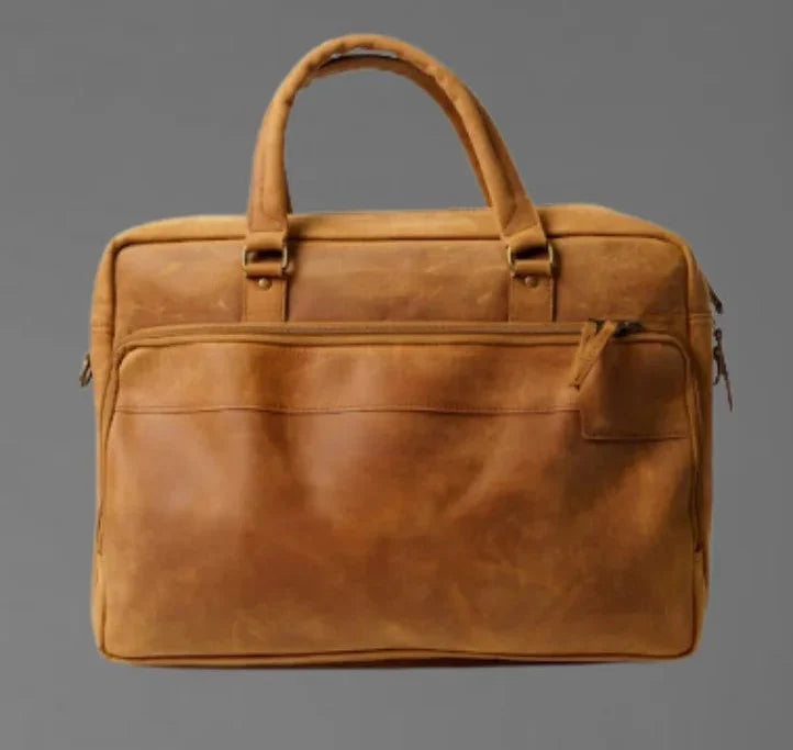 Vintage Leather Messenger Bag – Stylish - Bwok limited