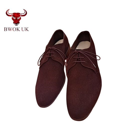 Brown Suede Derby Shoes