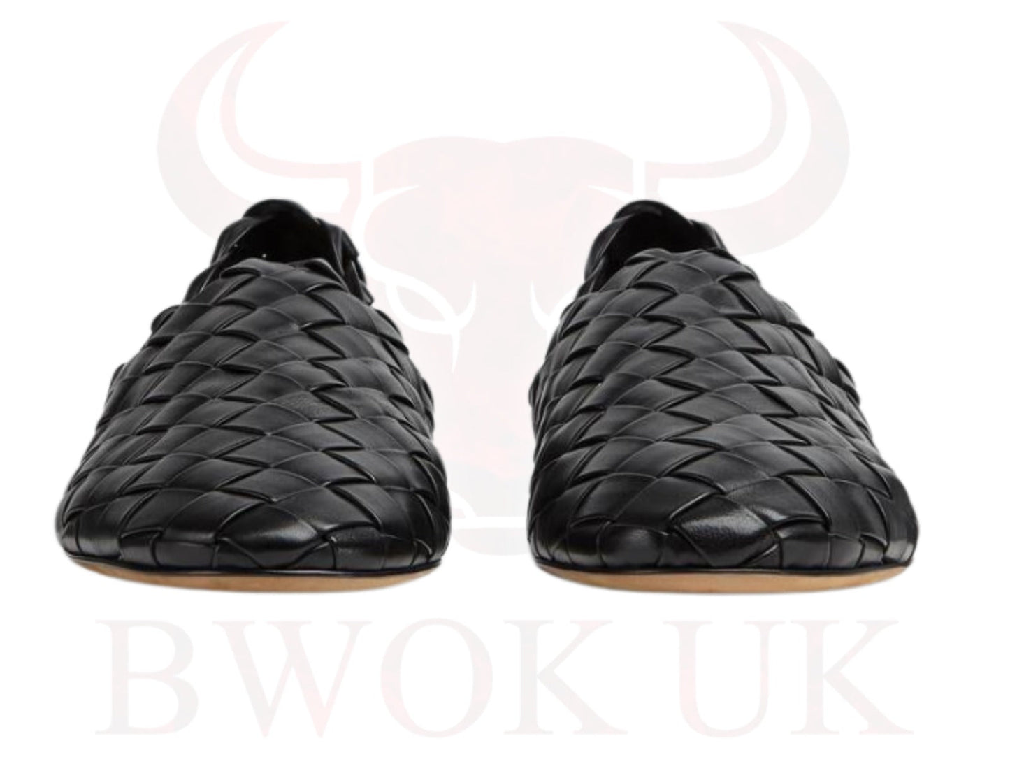 Handwoven Loafers Shoes Brown/Black - Bwok limited