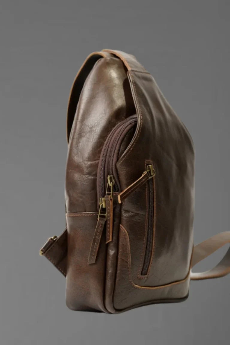 Dark Brown Crossbody Bag – Premium Leather Shoulder Bag | Bwok Store - Bwok limited