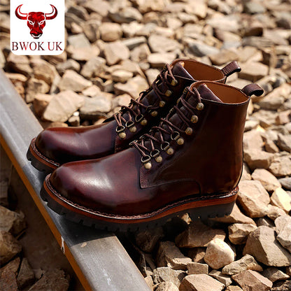 Brown Leather Hiking Boots