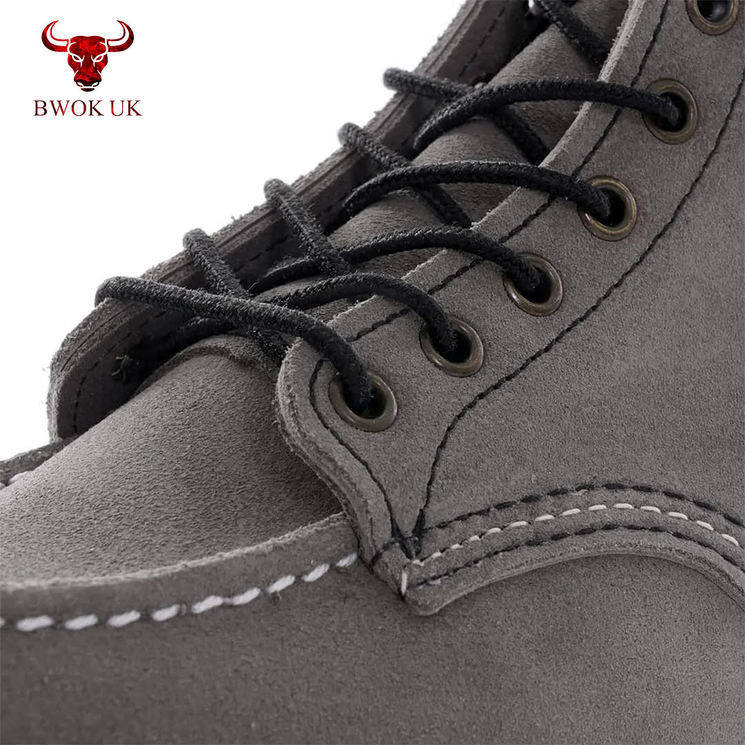 Suede Moc-Toe Boots