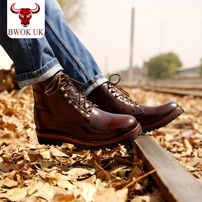 Brown Leather Hiking Boots