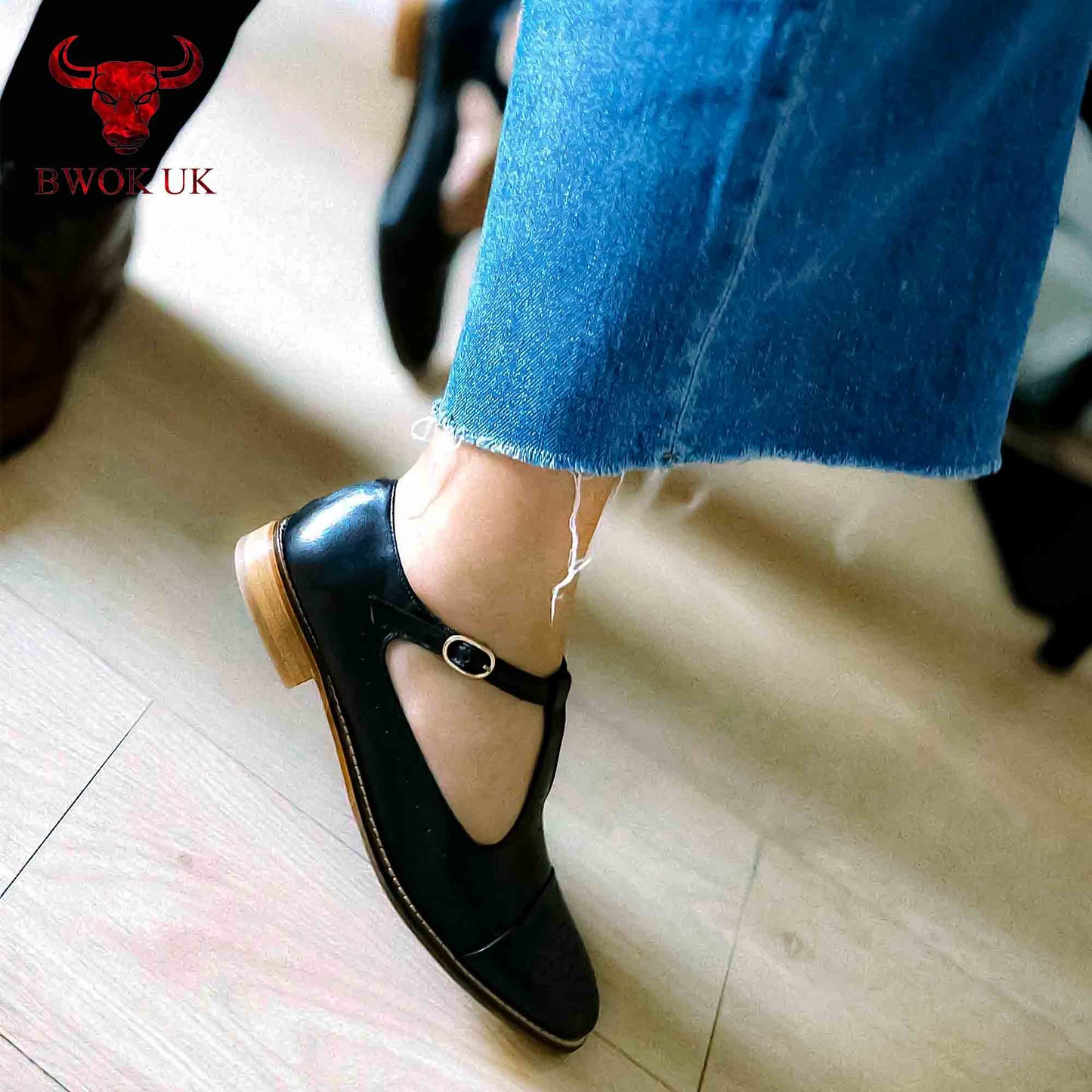 Mary Jane Leather T-Bar Shoes