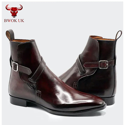 Chelsea Boots with Strap Buckle