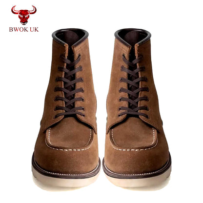 Brown Suede Work Boots
