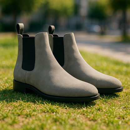 Suede Grey Chelsea Boots