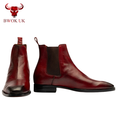 The Clayton | Sleek Burgundy Chelsea