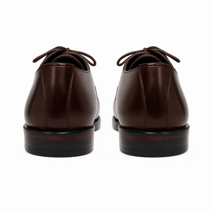 Handmade Brown Leather Cap Toe Oxford Shoes for Men