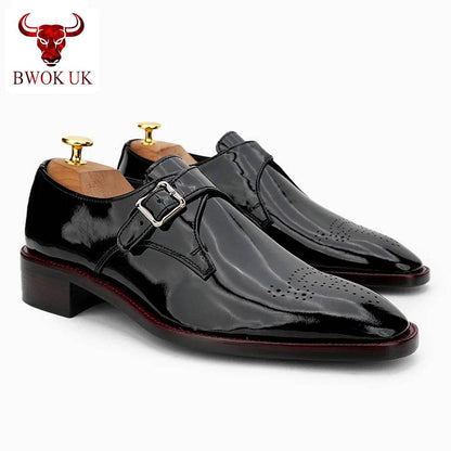 Black Monk Strap Shoes - Bwok limited