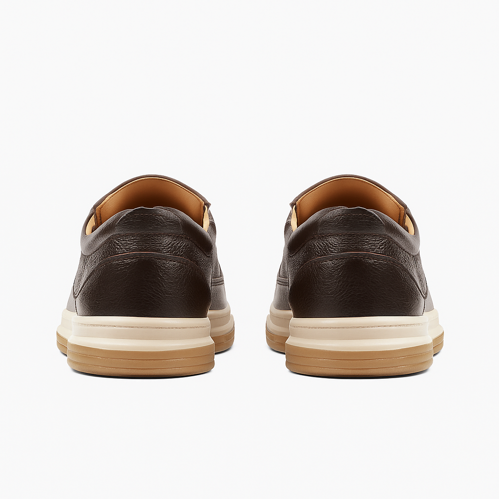 Medicated Soft Sole Leather Shoes for Men – Brown Slip-On