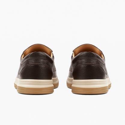 Medicated Soft Sole Leather Shoes for Men – Brown Slip-On