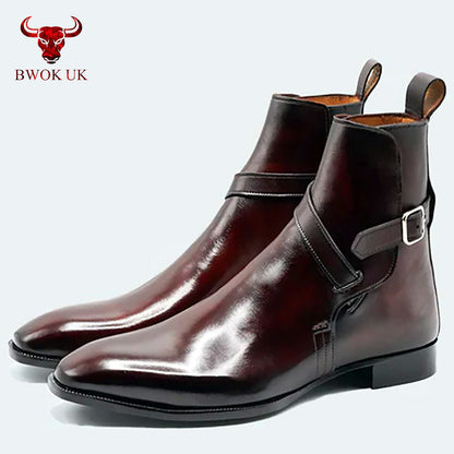 Chelsea Boots with Strap Buckle