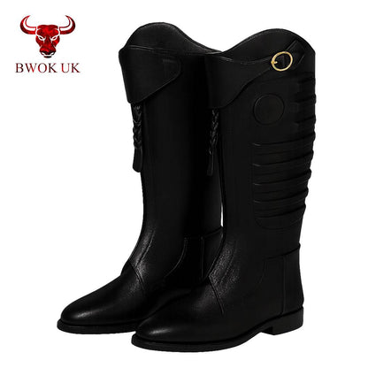 Black Tall Rider Boots - Bwok limited
