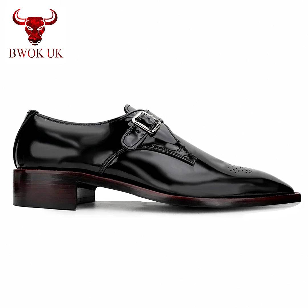 Black Monk Strap Shoes - Bwok limited