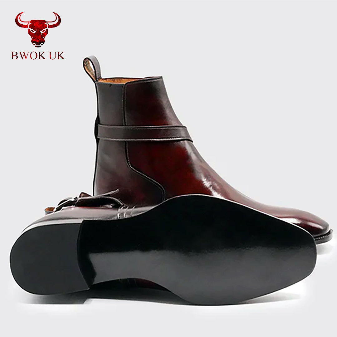 Chelsea Boots with Strap Buckle