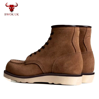 Brown Suede Work Boots