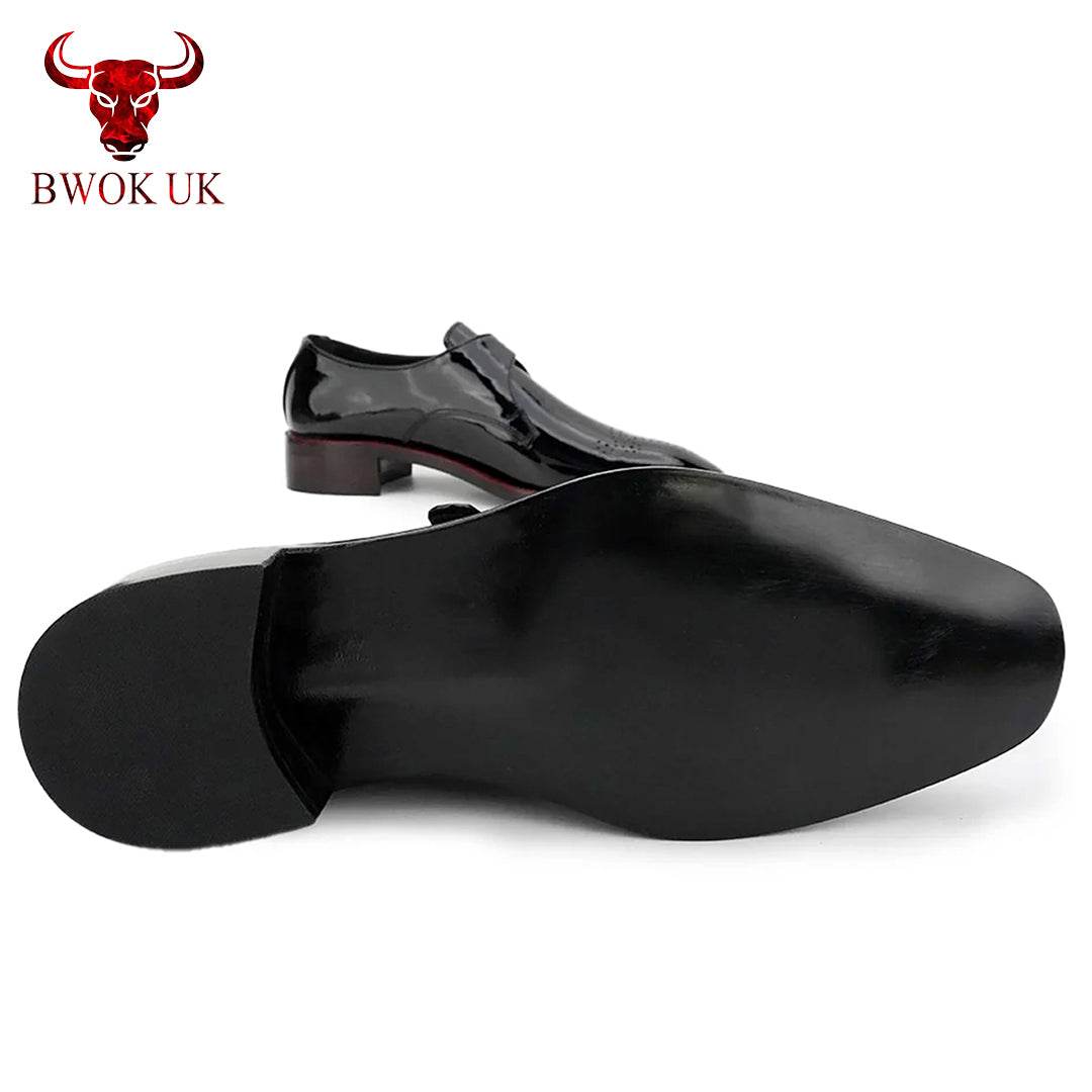 Black Monk Strap Shoes - Bwok limited