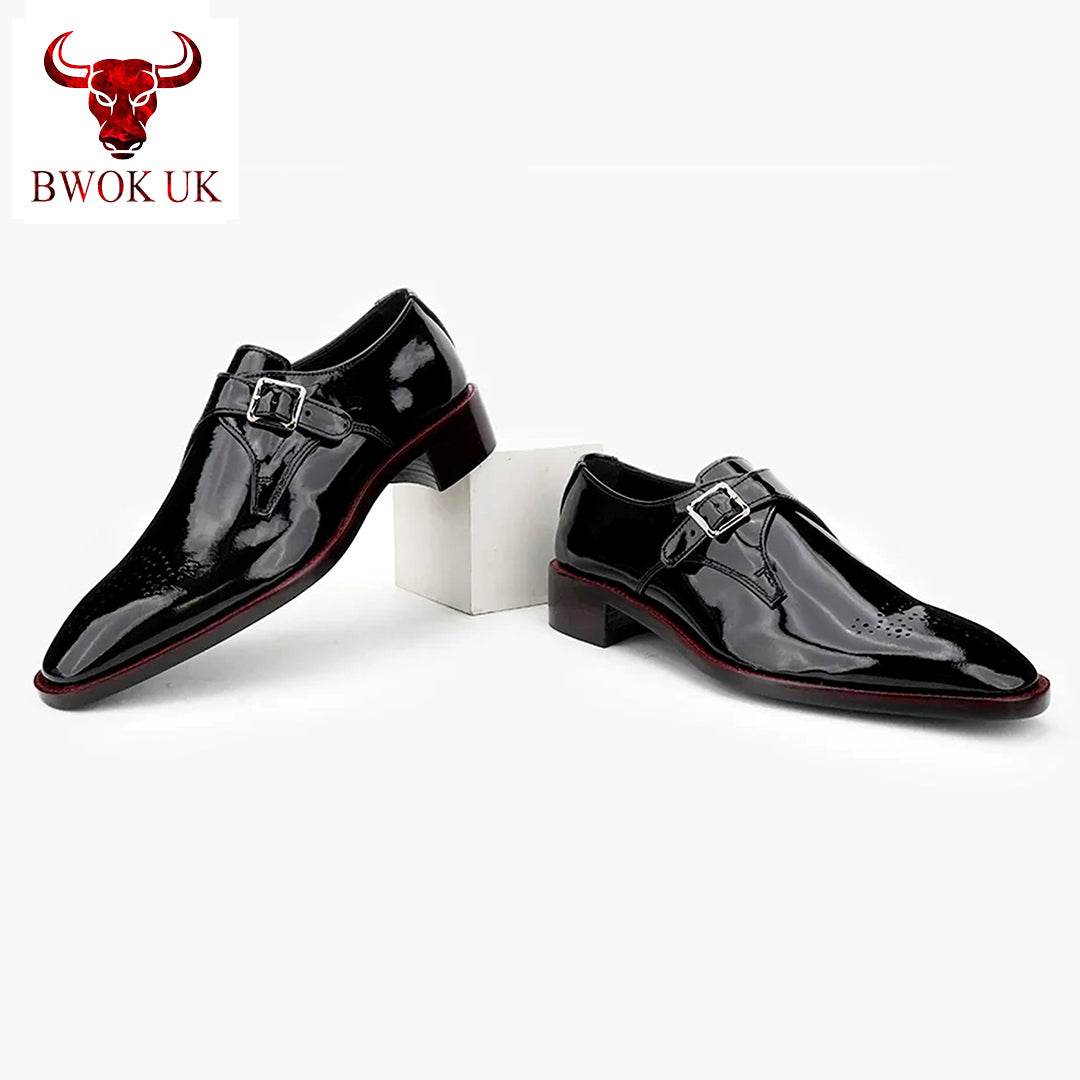 Black Monk Strap Shoes - Bwok limited