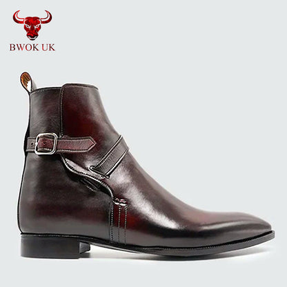 Chelsea Boots with Strap Buckle