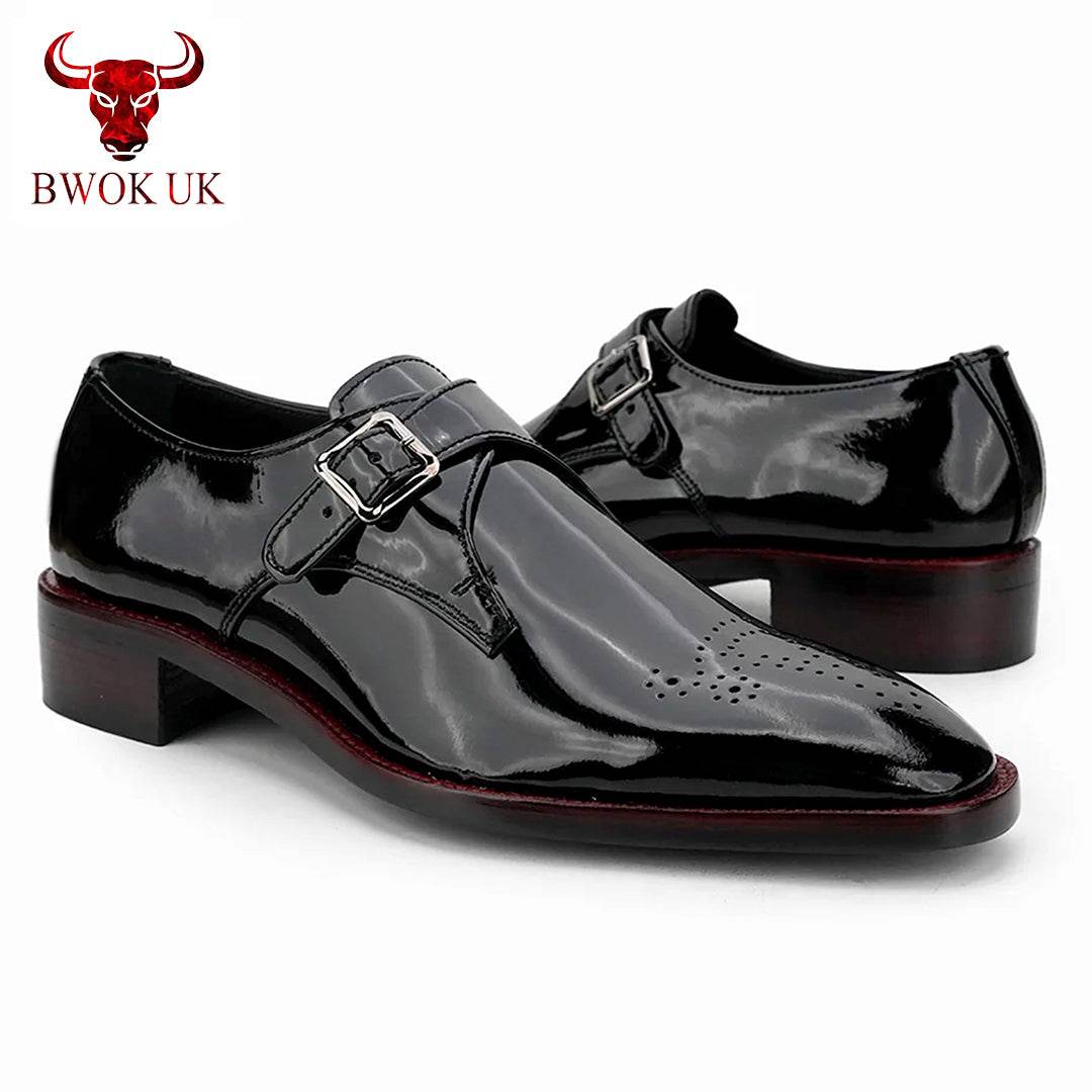 Black Monk Strap Shoes - Bwok limited