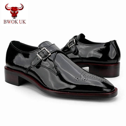 Black Monk Strap Shoes - Bwok limited