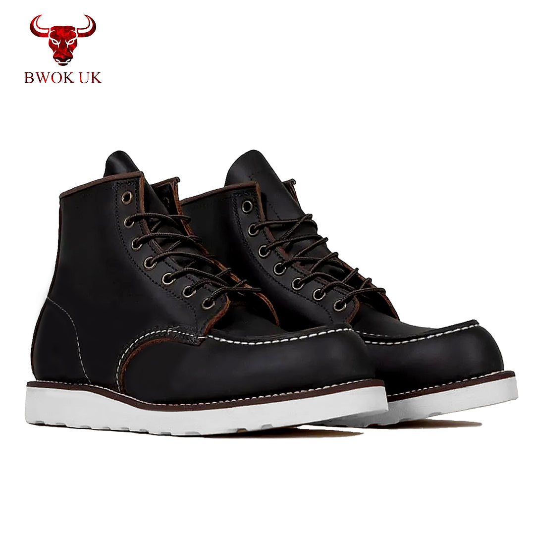 Men's Leather Lace-Up Boots