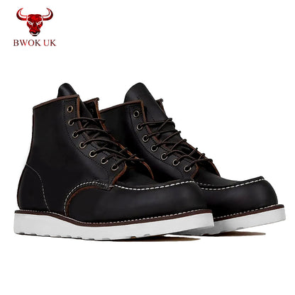 Men's Leather Lace-Up Boots