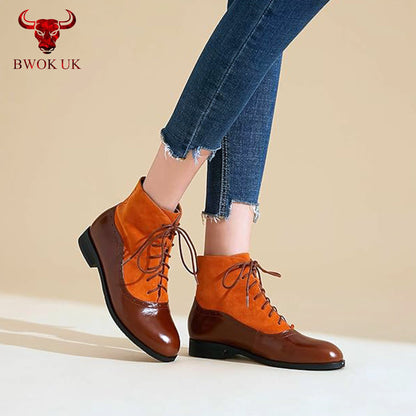 Women’s  Leather Lace-Up Boots
