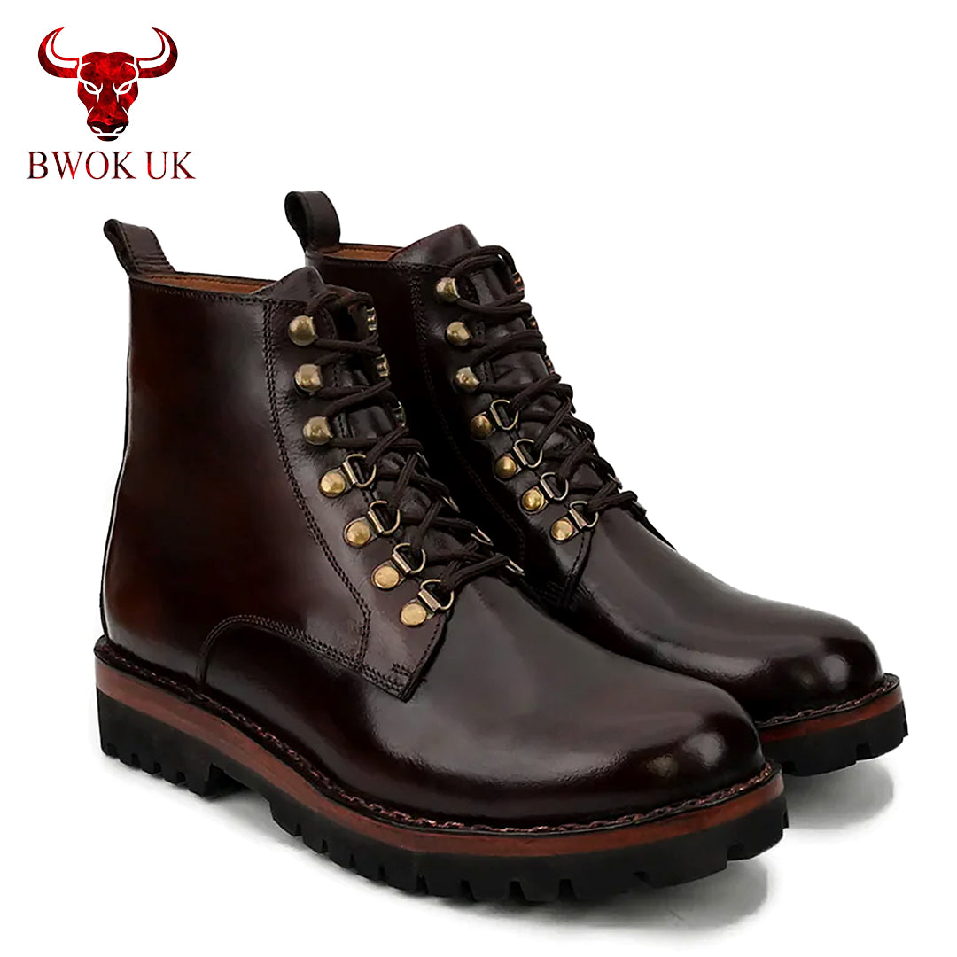 Brown Leather Hiking Boots