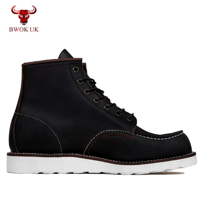 Men's Leather Lace-Up Boots