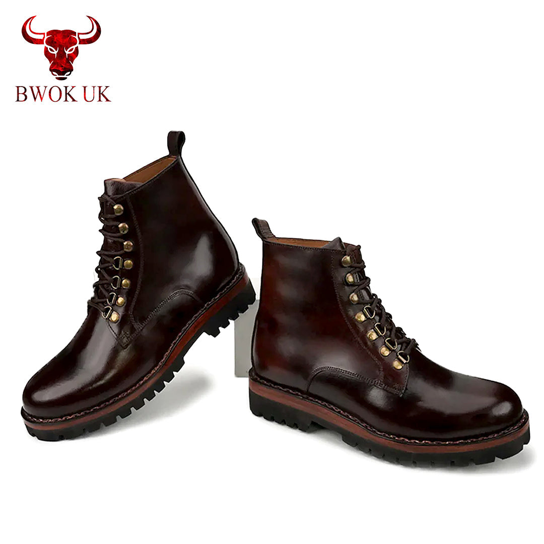 Brown Leather Hiking Boots