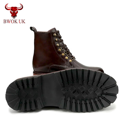 Brown Leather Hiking Boots