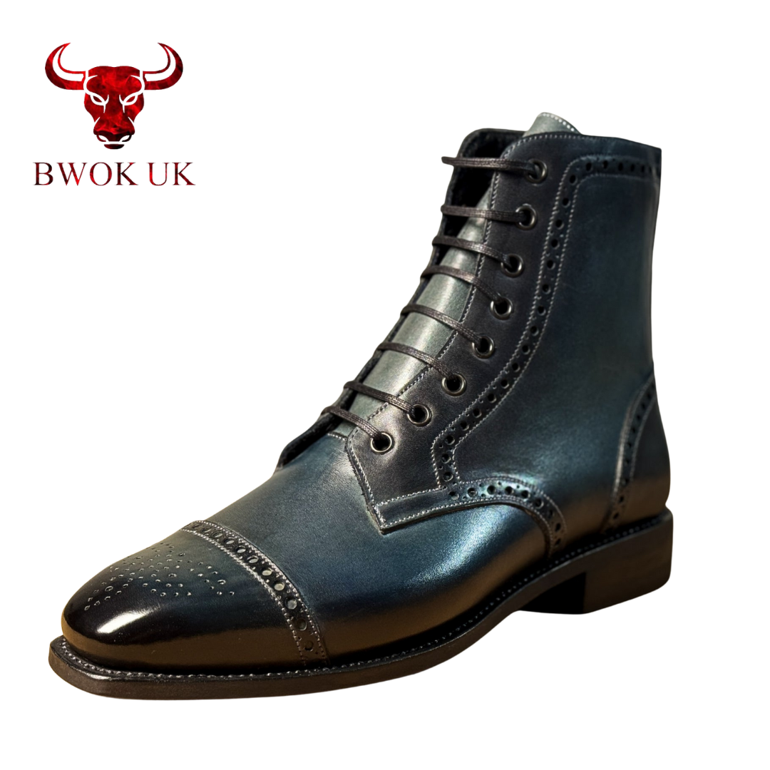 Leather Brogue Boots for Men