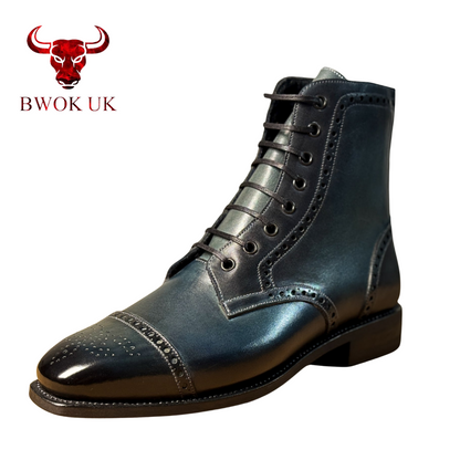 Leather Brogue Boots for Men