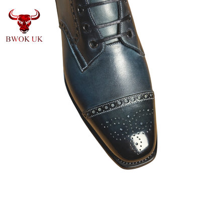 Leather Brogue Boots for Men