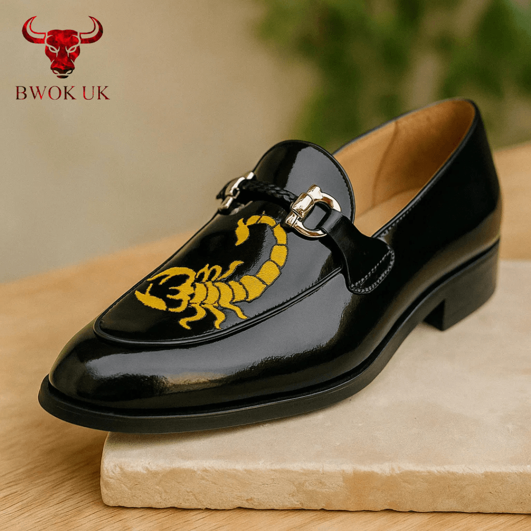 Black Patent Leather Loafers - Bwok limited