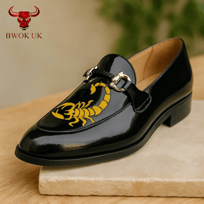 Black Patent Leather Loafers - Bwok limited