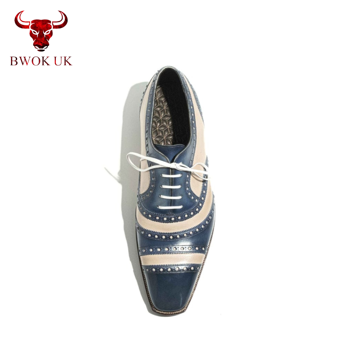 Two-Tone Wingtip Shoes