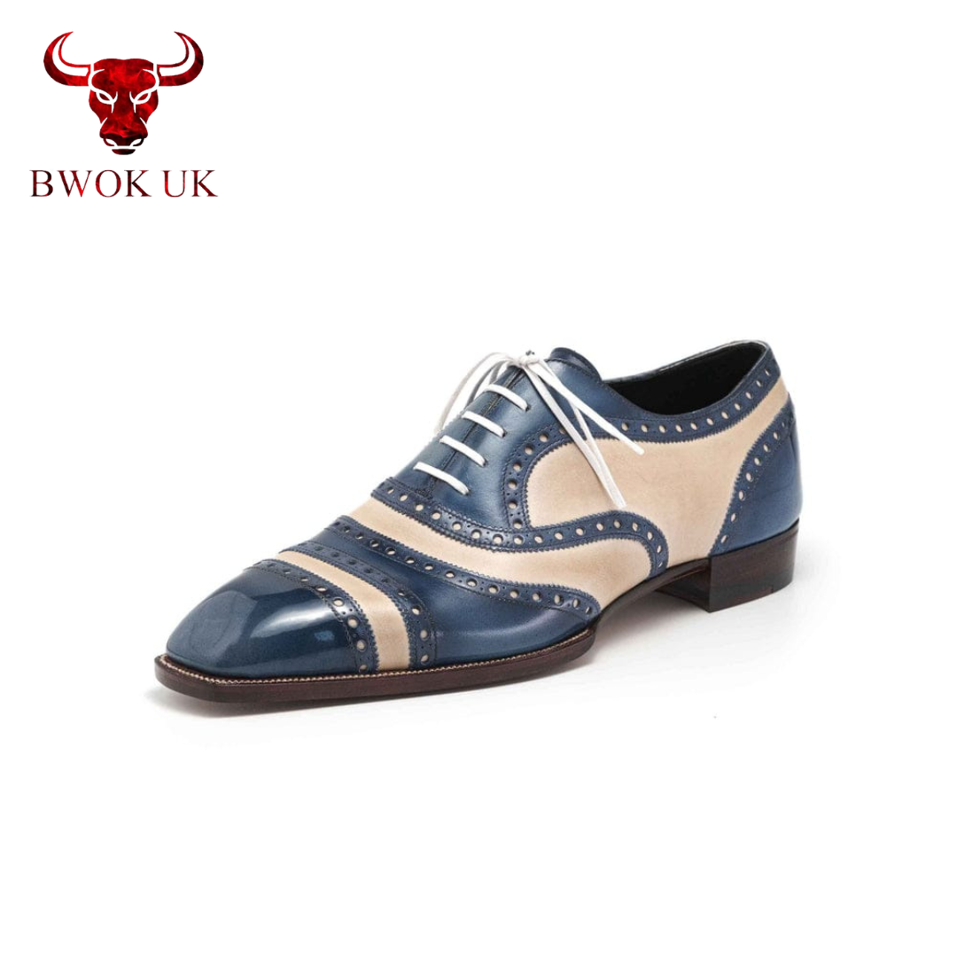 Two-Tone Wingtip Shoes