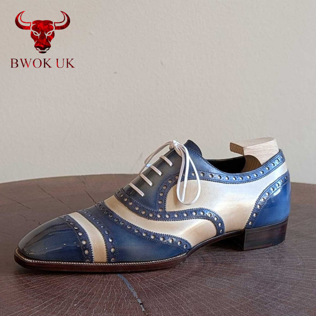 Two-Tone Wingtip Shoes
