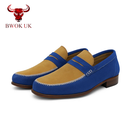 Two-Tone Suede Loafer