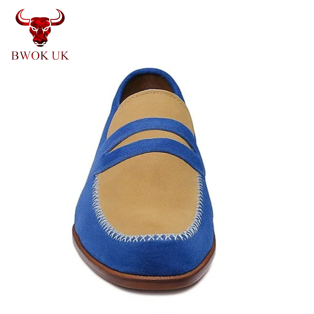 Two-Tone Suede Loafer