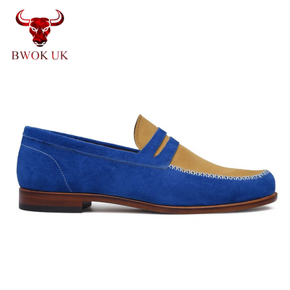 Two-Tone Suede Loafer