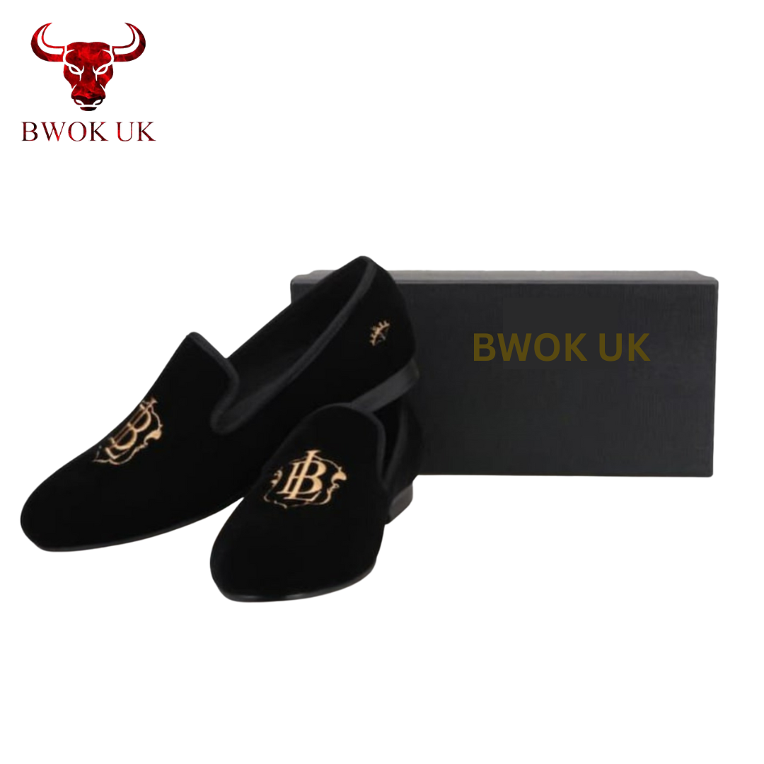 Premium Black Velvet Loafers