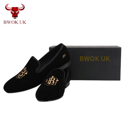 Premium Black Velvet Loafers