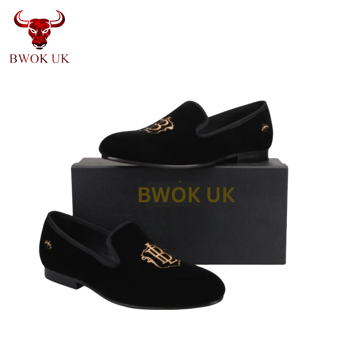 Premium Black Velvet Loafers