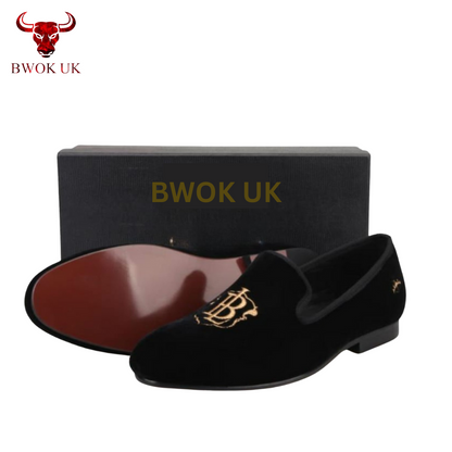 Premium Black Velvet Loafers